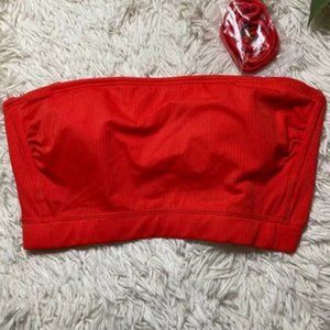Xhilaration Juniors ribbed red ribbed bandeau swim bikini tube top